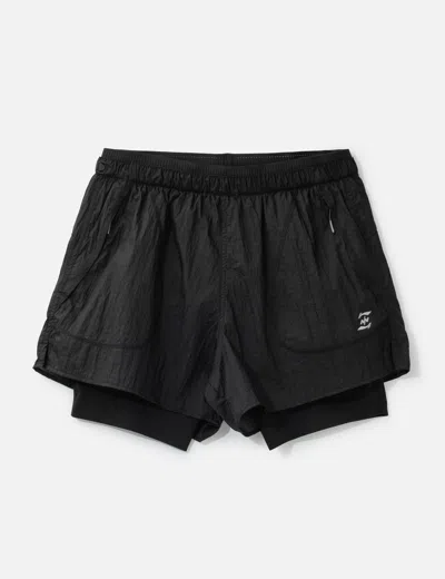 Nīnepointnīne X Li-ning Light Tracking 2 In 1 Running Shorts In Black