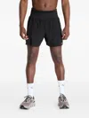 Nnormal Elastic-waistband Running Shorts In Black