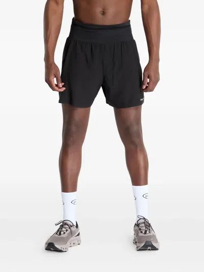 Nnormal Elastic-waistband Running Shorts In Black