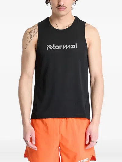 Nnormal Logo-print Tank Top In Black