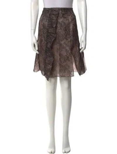 Pre-owned No. 21 X Kartell Printed Knee-length Skirt W/ Tags In Brown