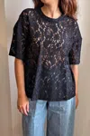 No. 6 Ada Tee In Black In Blue