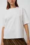 No. 6 Ada Textured Tee In White In White