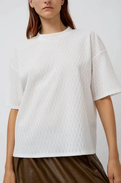 No. 6 Ada Textured Tee In White