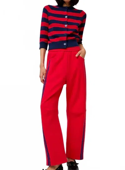 No. 6 Field Heavyweight Jersey Pant In Tomato In Red