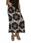 No. 6 Hiro Midi Skirt In Blush Ikat In Black