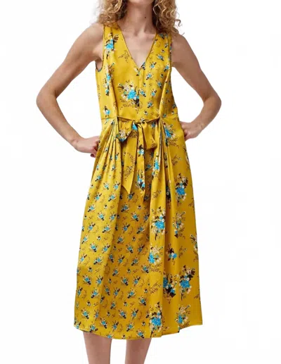 No. 6 Orlean Dress In Gold Bouquet In Yellow