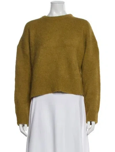 Pre-owned No. 6 Store Alpaca Bateau Neckline Sweater In Green