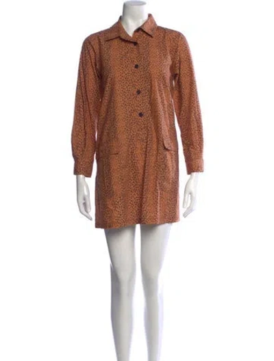 Pre-owned No. 6 Store Animal Print Mini Dress In Brown