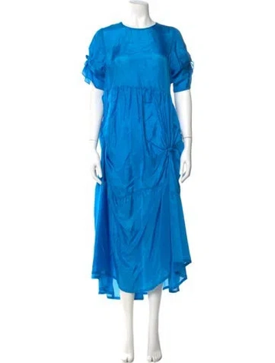 Pre-owned No. 6 Store Crew Neck Long Dress In Blue
