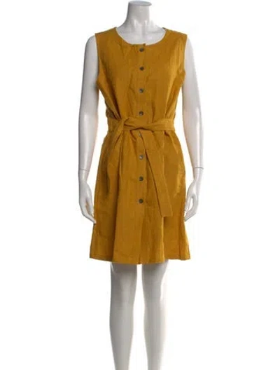 Pre-owned No. 6 Store Crew Neck Mini Dress In Yellow