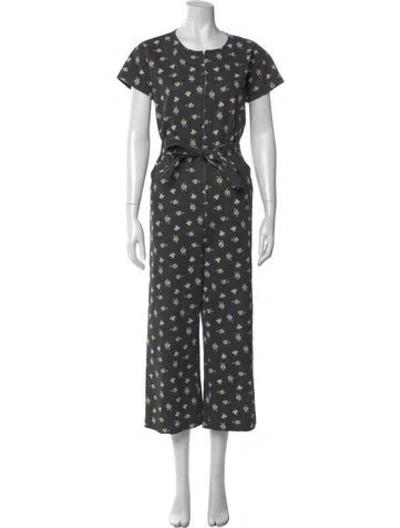 Pre-owned No. 6 Store Floral Print Crew Neck Jumpsuit In Multi