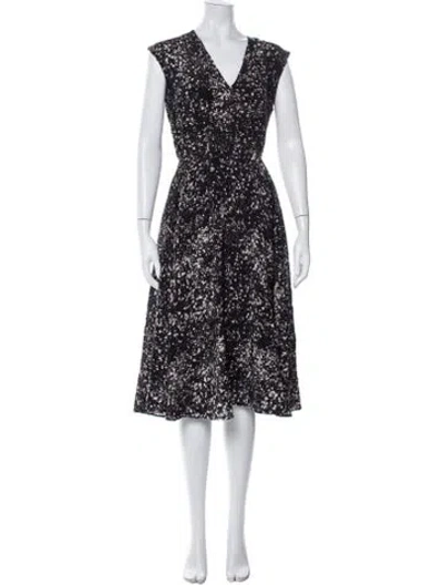 Pre-owned No. 6 Store Floral Print Long Dress In Black