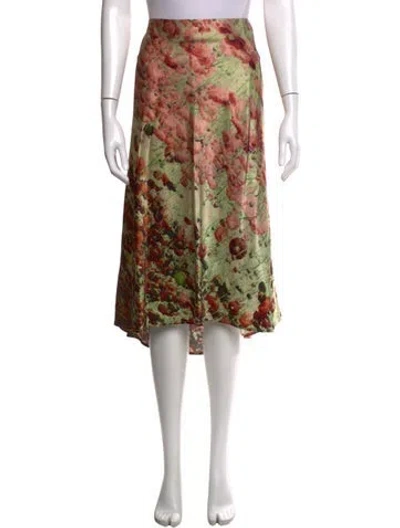 Pre-owned No. 6 Store Floral Print Midi Length Skirt W/ Tags In Multi