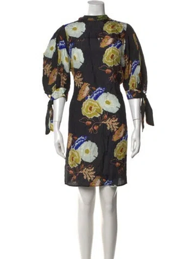 Pre-owned No. 6 Store Floral Print Mini Dress In Multi
