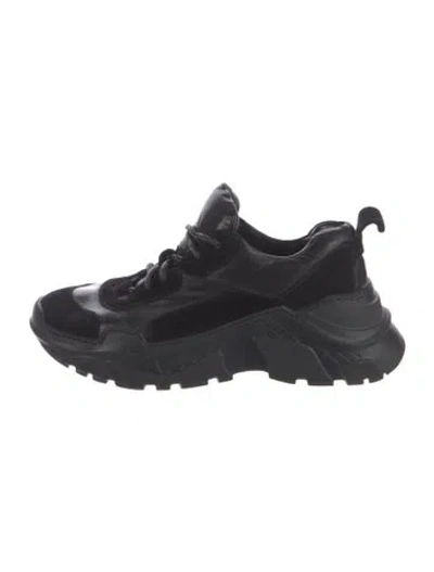 Pre-owned No. 6 Store Leather Chunky Sneakers In Black