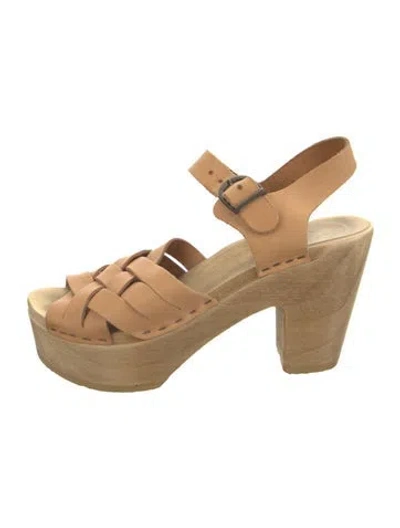 Pre-owned No. 6 Store Leather Espadrilles In Neutral
