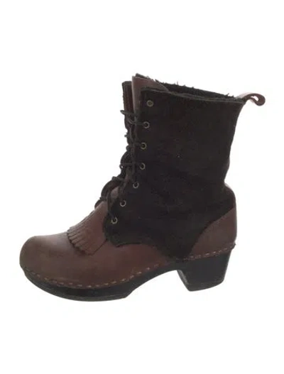 Pre-owned No. 6 Store Leather Lace-up Boots In Black