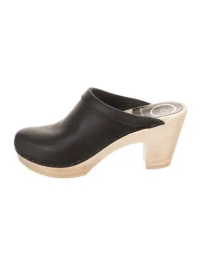 Pre-owned No. 6 Store Leather Mules In Black
