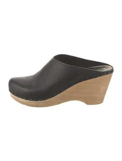 Pre-owned No. 6 Store Leather Mules In Black