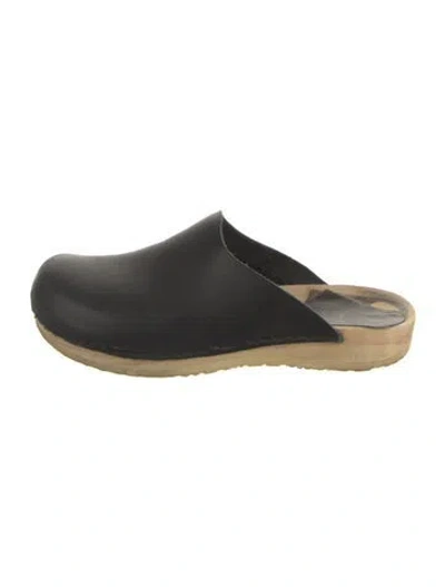 Pre-owned No. 6 Store Leather Mules In Black
