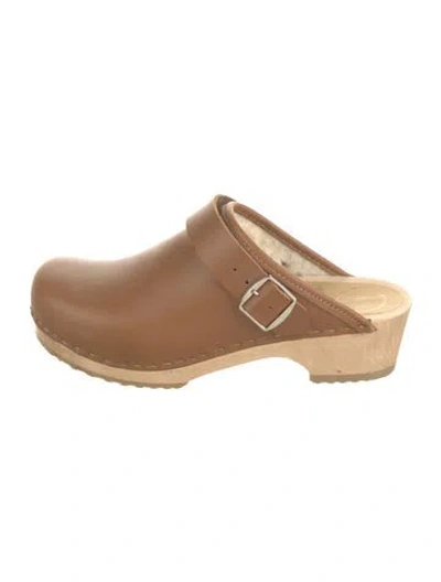 Pre-owned No. 6 Store Leather Mules In Brown