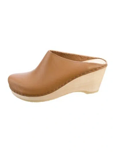 Pre-owned No. 6 Store Leather Mules In Brown