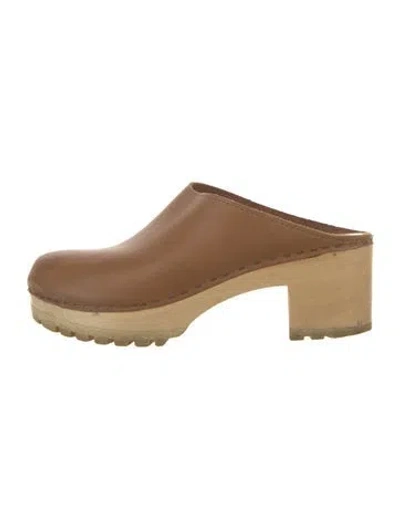 Pre-owned No. 6 Store Leather Mules In Brown