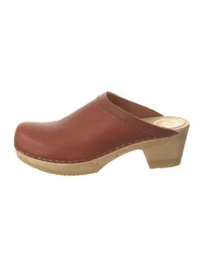 Pre-owned No. 6 Store Leather Mules In Brown