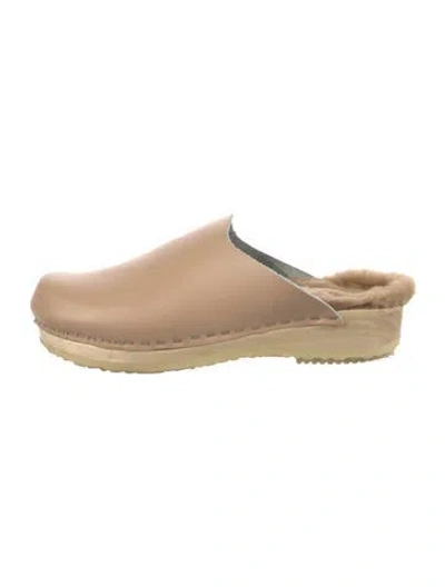 Pre-owned No. 6 Store Leather Mules In Neutral