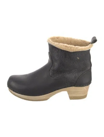 Pre-owned No. 6 Store Leather Rain Boots In Black