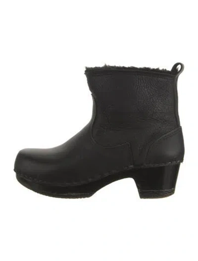 Pre-owned No. 6 Store Leather Rain Boots In Black