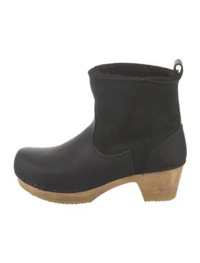 Pre-owned No. 6 Store Leather Rain Boots In Black