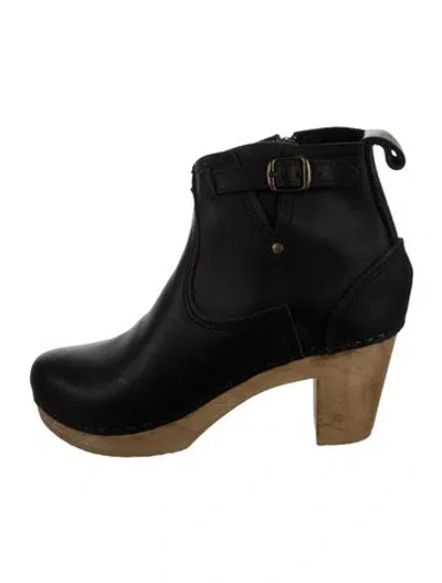 Pre-owned No. 6 Store Leather Rain Boots In Black