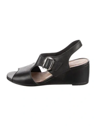 Pre-owned No. 6 Store Leather Slingback Pumps In Black
