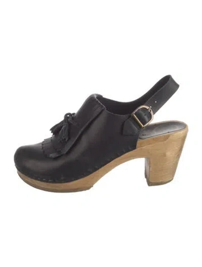 Pre-owned No. 6 Store Leather Slingback Pumps In Black