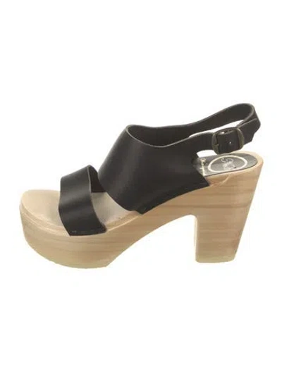 Pre-owned No. 6 Store Leather Slingback Sandals W/ Tags In Black