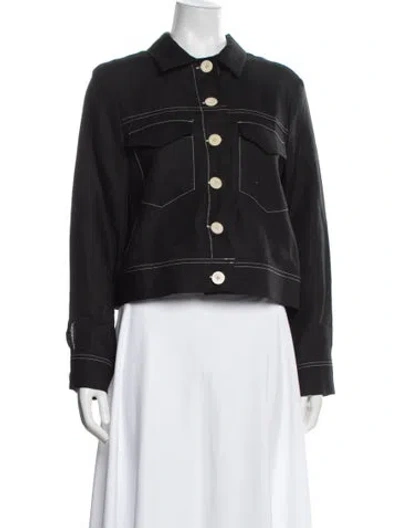 Pre-owned No. 6 Store Linen Jacket In Black