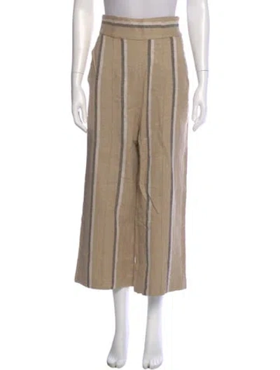 Pre-owned No. 6 Store Linen Wide Leg Pants In Neutral