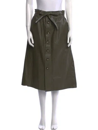Pre-owned No. 6 Store Midi Length Skirt In Green