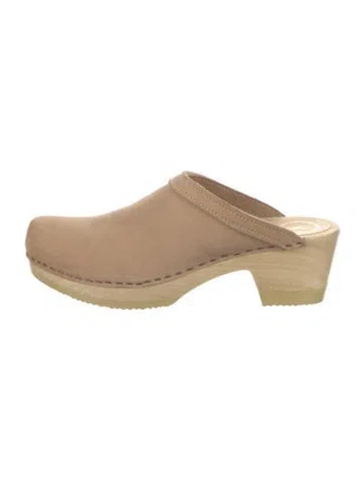 Pre-owned No. 6 Store Nubuck Mules In Brown