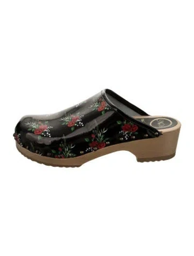 Pre-owned No. 6 Store Patent Leather Floral Print Mules In Multi