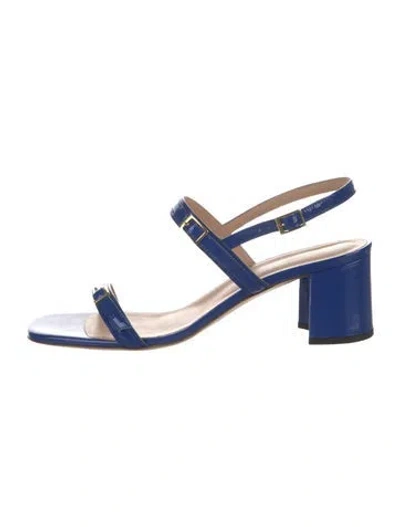 Pre-owned No. 6 Store Patent Leather Slingback Sandals In Blue
