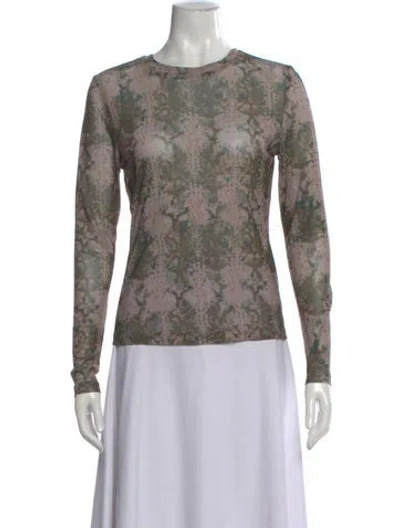 Pre-owned No. 6 Store Patterned Crew Neck Top In Multi