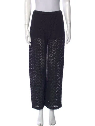 Pre-owned No. 6 Store Patterned Wide Leg Pants In Blue