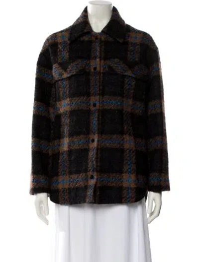 Pre-owned No. 6 Store Plaid Print Jacket In Black