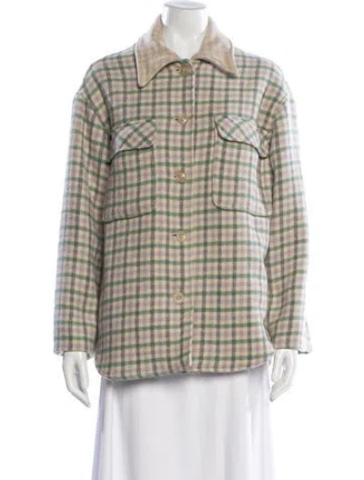 Pre-owned No. 6 Store Plaid Print Jacket In Neutral