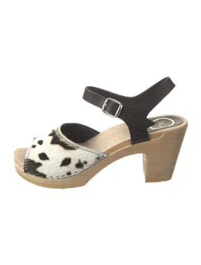 Pre-owned No. 6 Store Ponyhair Animal Print Sandals