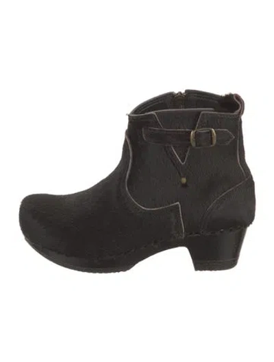 Pre-owned No. 6 Store Ponyhair Moto Boots In Black