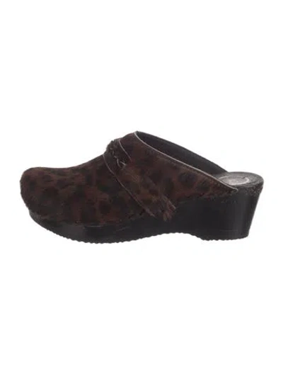 Pre-owned No. 6 Store Ponyhair Slides In Multi